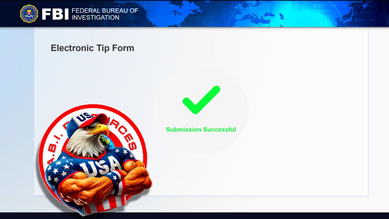 Archived submission or confirmation record dated 2025-06-26: ex! INVESTIGATION Electronic Tip Form S~ Vv y >> 4 N BN . . Automated OCR excerpt; verify against the source image.