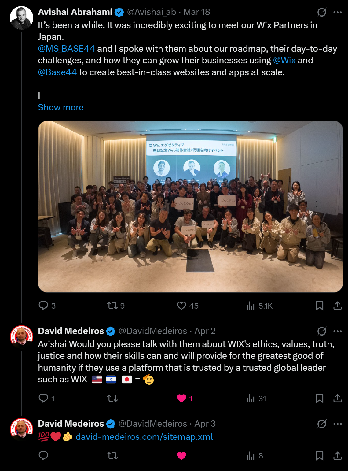 Archived evidence image dated 2026-04-14: AN Avishai Abrahami & ©@Avishai ab - Mar 18 A % It’s been a while. . Automated OCR excerpt; verify against the source image.