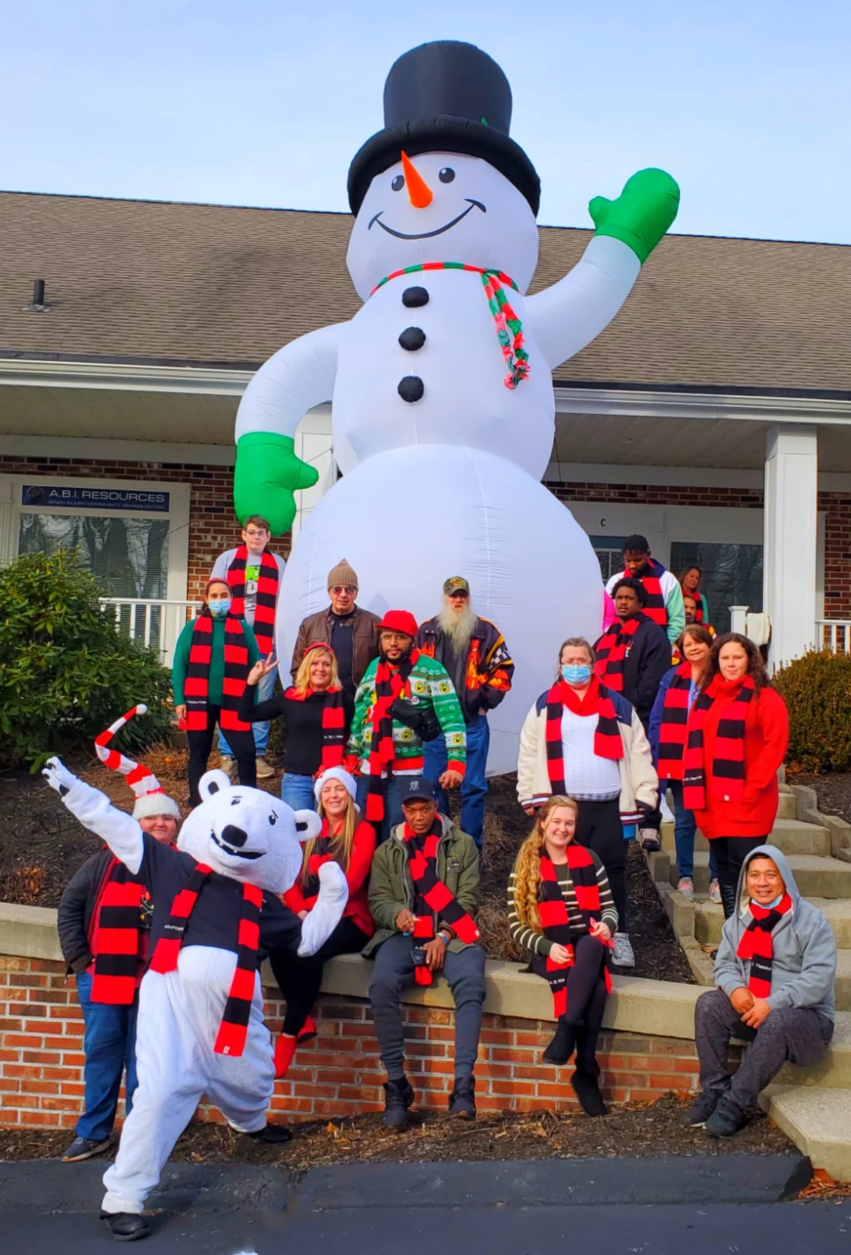 Archived ABI Resources Facebook image associated with CHILLIN WITH MY BEARY COOL FRIENDS!! ❄️☃️⛄️🎉 WE SNOW HOW TO PARTY! A.B.I. SUPER-DUPER SNOWMAN SOCIAL! "A RED SCARF EV…